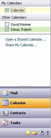 Calendar screendump