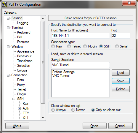 linux terminal guake menu saved ssh session