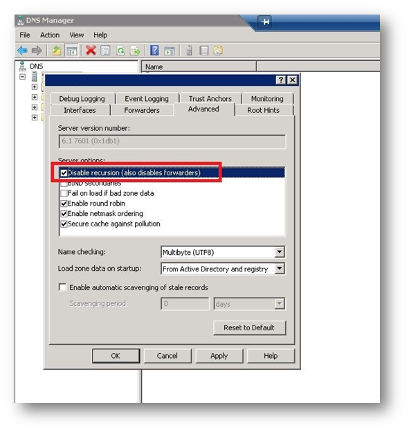 Windows 2008 не работает dns